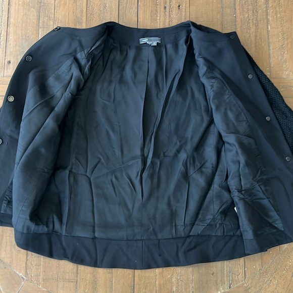 Vince women’s black paneled wool Boucle blazer jacket - Picture 6 of 12